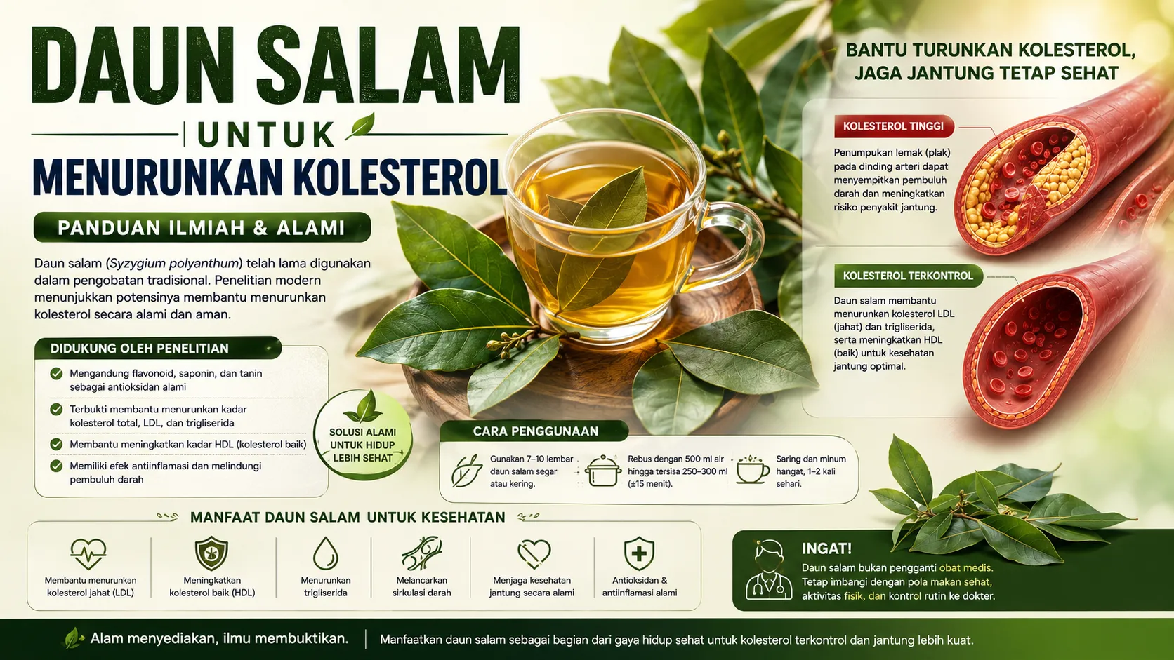 Daun Salam untuk Menurunkan Kolesterol: Panduan Ilmiah & Alami